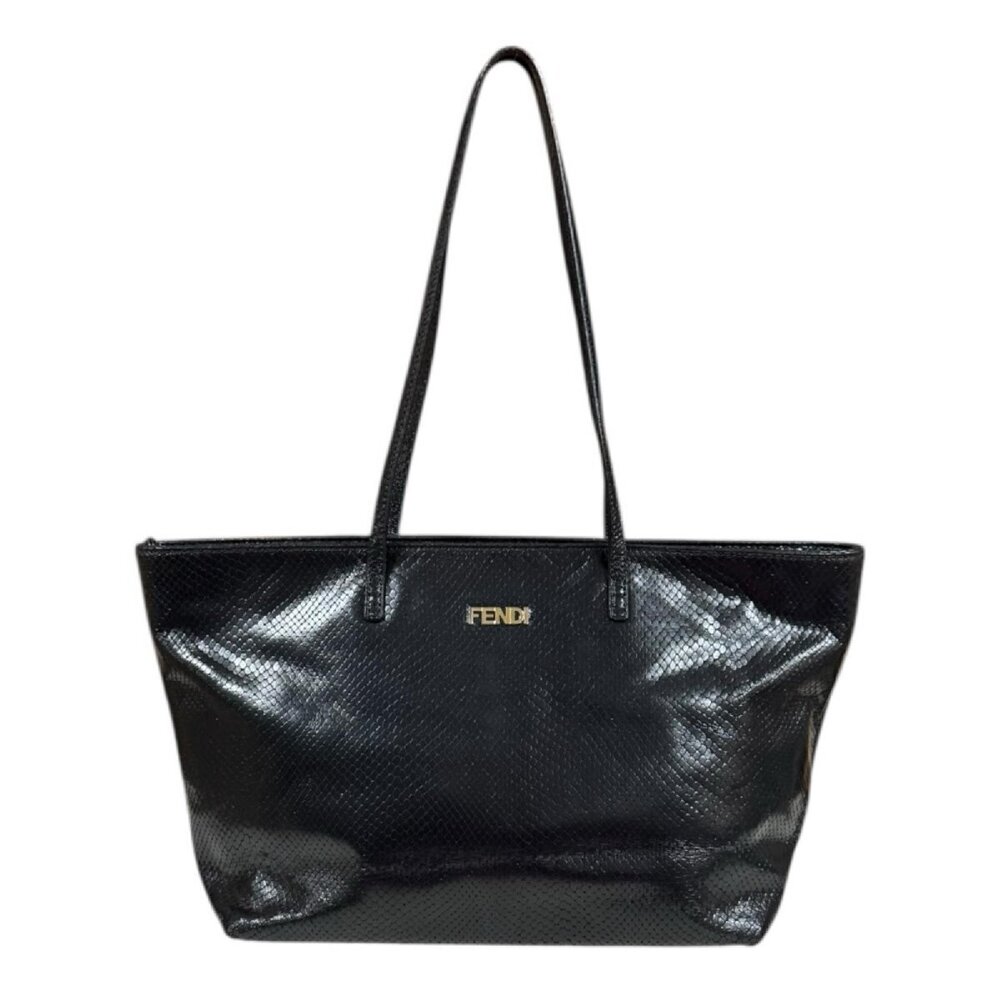 Fendi Shopping Roll Bag Tote Black